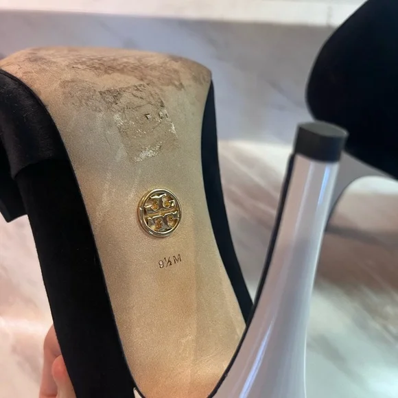 Black Suede Tory Burch Heels - Picture 3 of 6